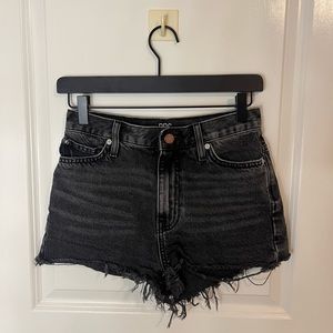 BDG Black Distressed Denim Shorts
